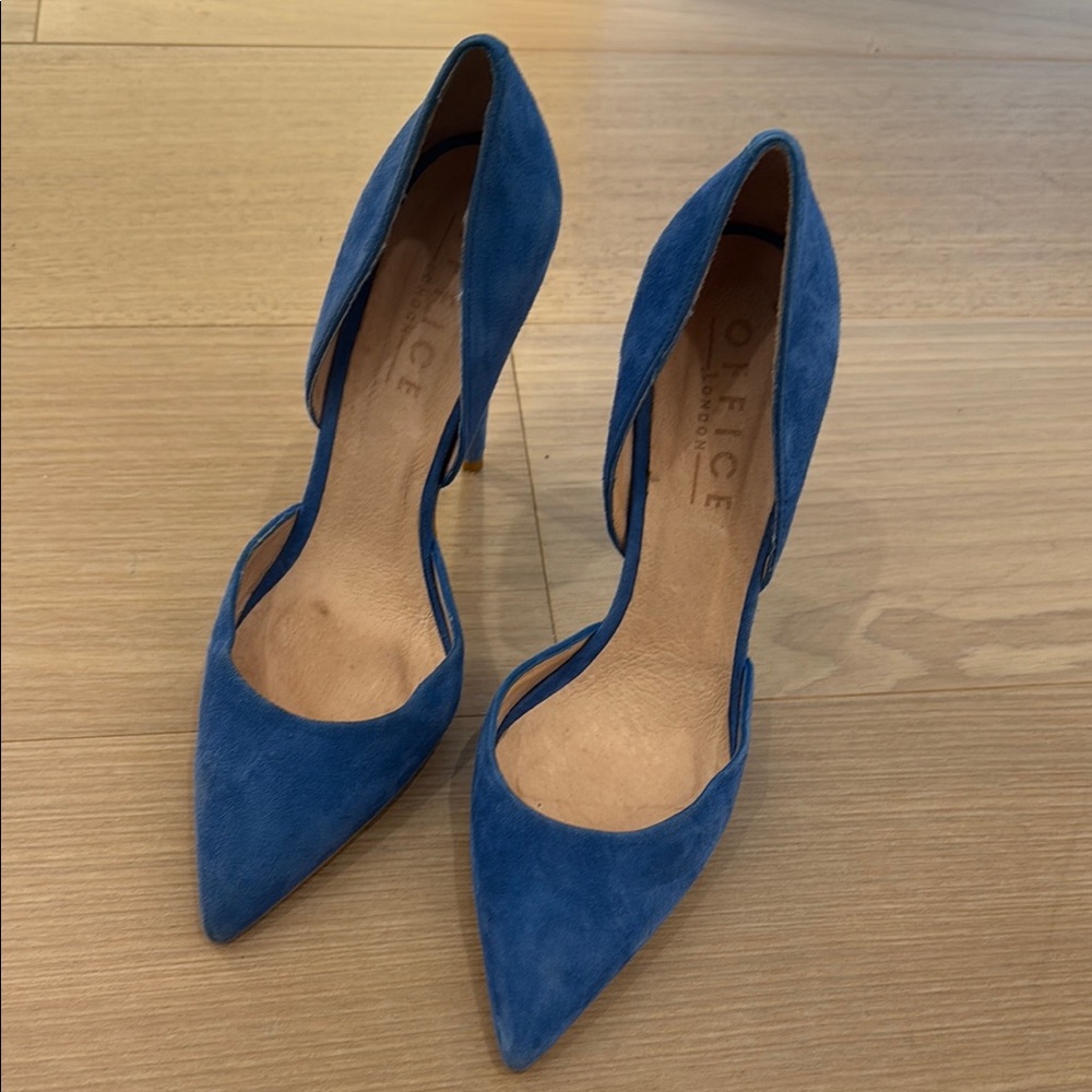 Office Blue Suede Women's Heels